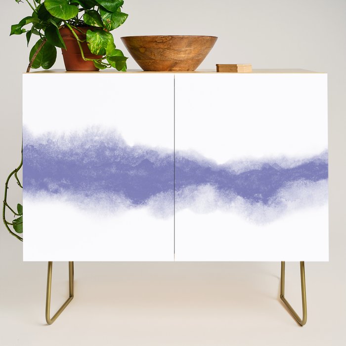 Abstract Watercolor Very Peri Periwinkle Painting Credenza Gallery Image 1