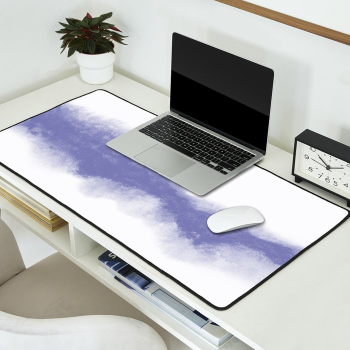 Abstract Watercolor Very Peri Periwinkle Painting Desk Mat Gallery Image 2