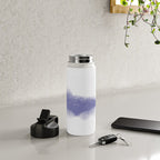 Abstract Watercolor Very Peri Periwinkle Painting Water Bottle Gallery Image 4