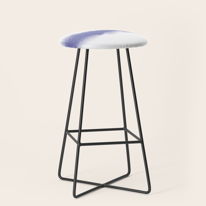 Abstract Watercolor Very Peri Periwinkle Painting Stool Gallery Image 1