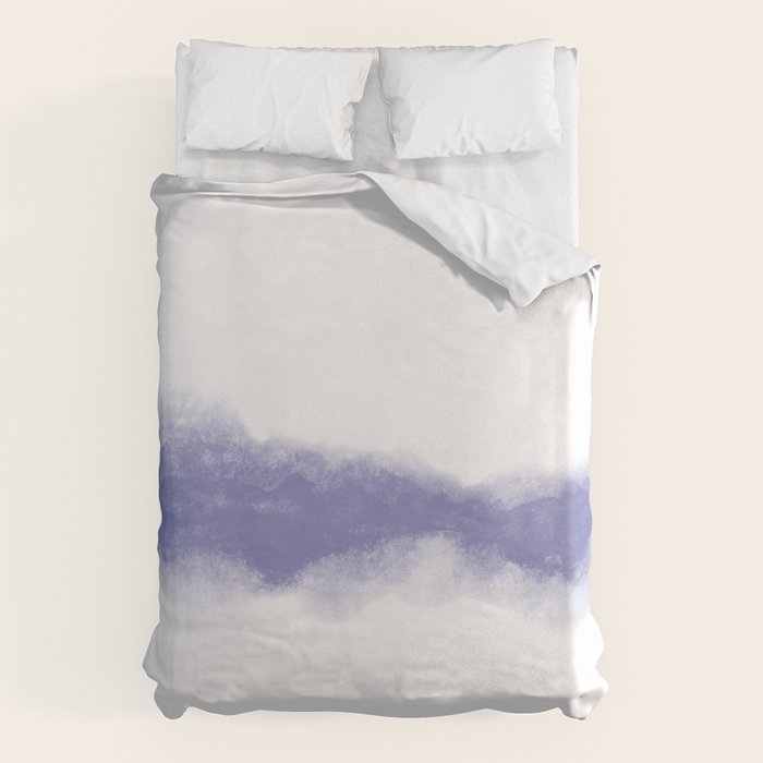 Abstract Watercolor Very Peri Periwinkle Painting Duvet Cover Gallery Image 6