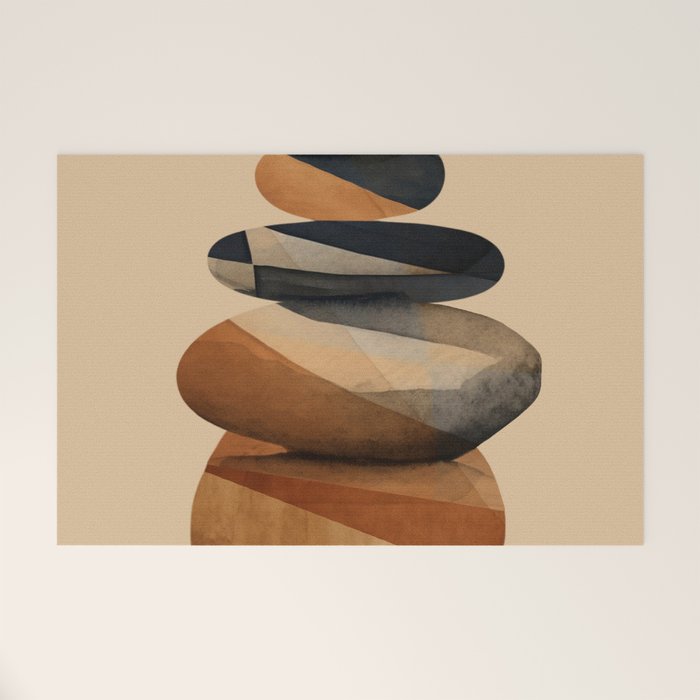 Abstract and Modern Stones Art 1 Welcome Mat Gallery Image 1