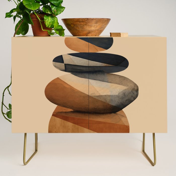 Abstract and Modern Stones Art 1 Credenza Gallery Image 1