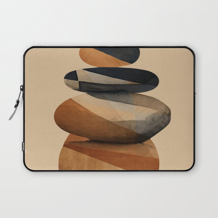 Abstract and Modern Stones Art 1 Laptop Sleeve Gallery Image 1