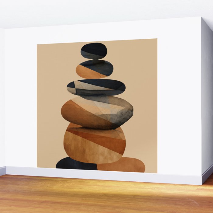 Abstract and Modern Stones Art 1 Wall Mural Gallery Image 2