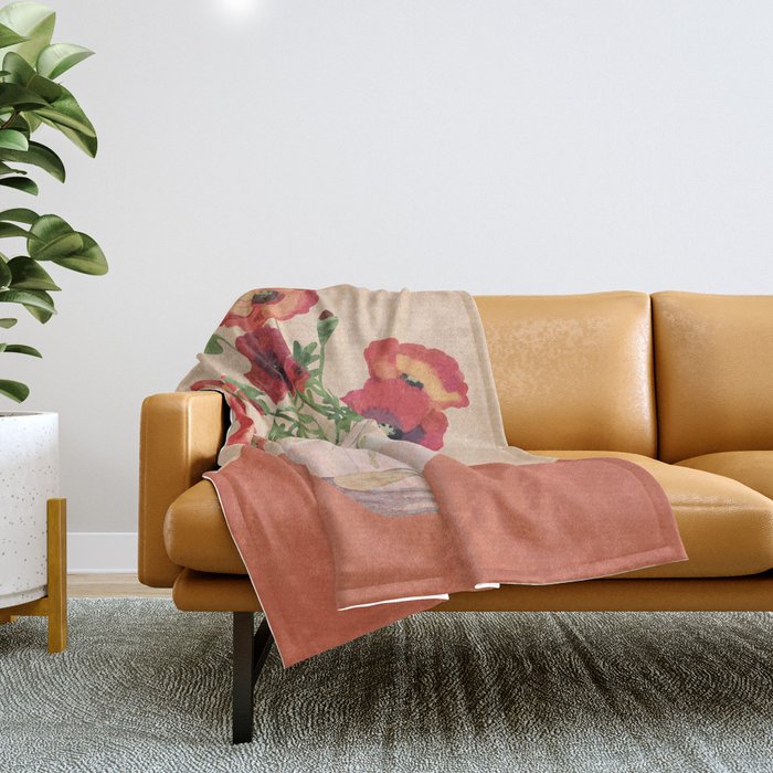 Bouquet of Flowers 3 Throw Blanket Gallery Image 1
