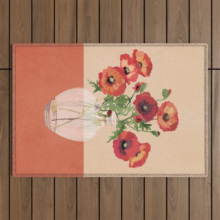Bouquet of Flowers 3 Outdoor Rug Gallery Image 1