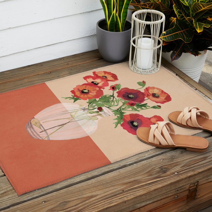 Bouquet of Flowers 3 Outdoor Rug Gallery Image 2