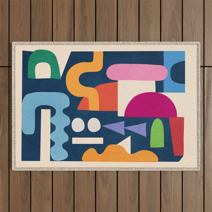 Modern Abstract Art 41 Outdoor Rug Gallery Image 1