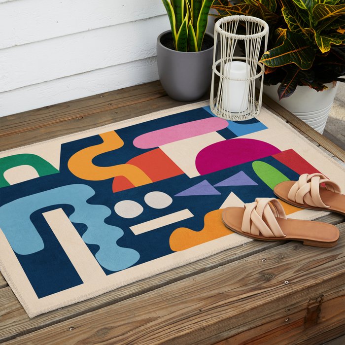 Modern Abstract Art 41 Outdoor Rug Gallery Image 2