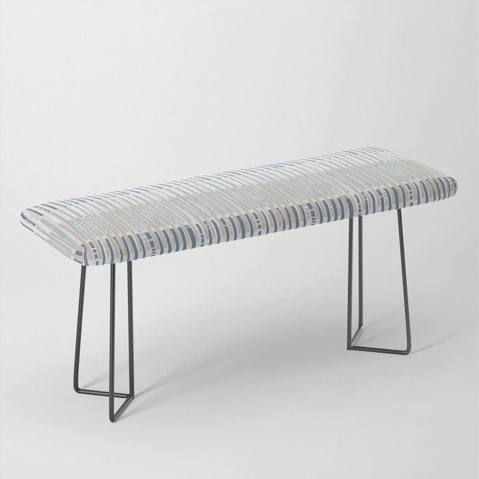 City life geometrics beams soft grey Bench Gallery Image 1