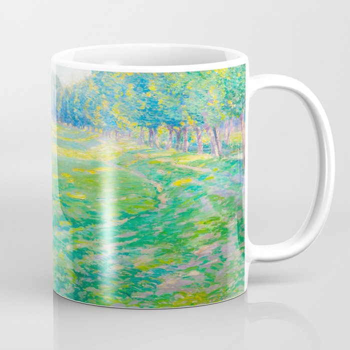 Václav Radimský (1867-1946) On the Dike Colorful Impressionist Landscape Oil Painting Coffee Mug Gallery Image 1