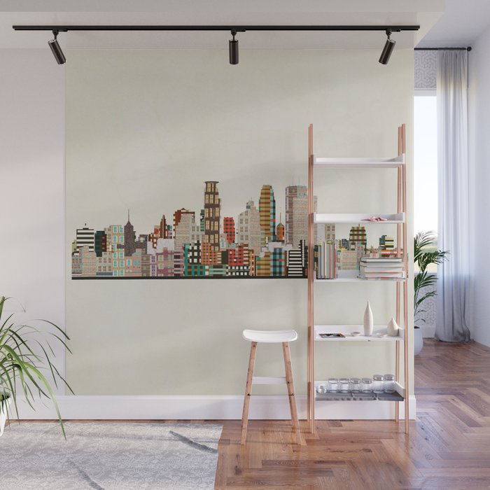 minneapolis skyline Wall Mural Gallery Image 1
