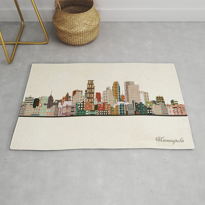 minneapolis skyline Rug Gallery Image 1