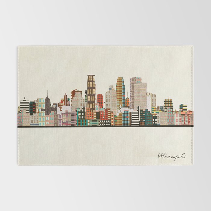 minneapolis skyline Rug Gallery Image 2