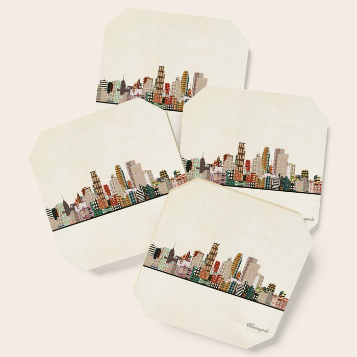 minneapolis skyline Coaster Gallery Image 1