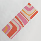 Palm Springs Retro Mid-Century Modern Abstract Minimalist Pattern Pink Orange Yoga Mat Gallery Image 1