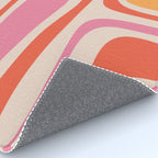 Palm Springs Retro Mid-Century Modern Abstract Minimalist Pattern Pink Orange Rug Gallery Image 4