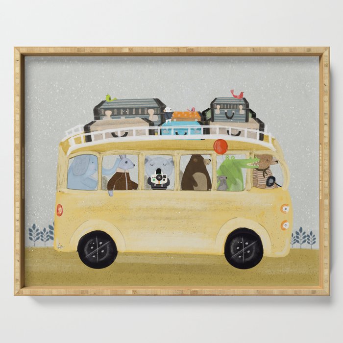 a little vacation Serving Tray Gallery Image 1