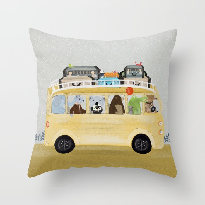 a little vacation Throw Pillow Gallery Image 6