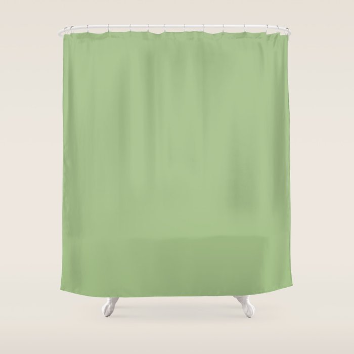 Solid Light Sage Green  Shower Curtain Gallery Image 1