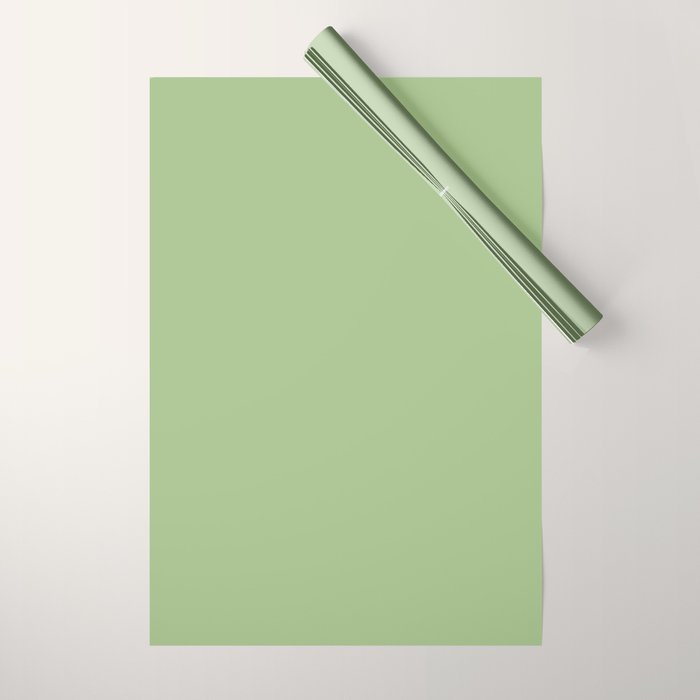 Solid Light Sage Green  Wrapping Paper Gallery Image 1