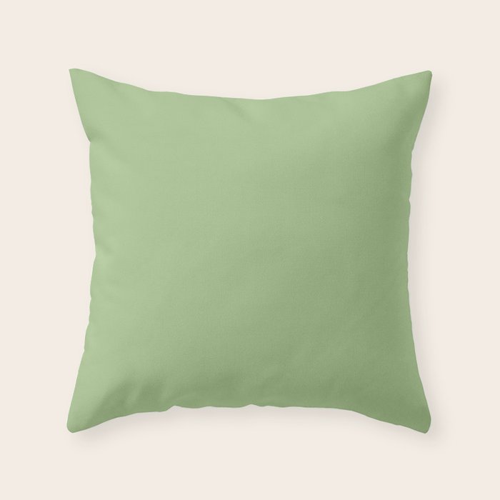 Solid Light Sage Green  Throw Pillow Gallery Image 6