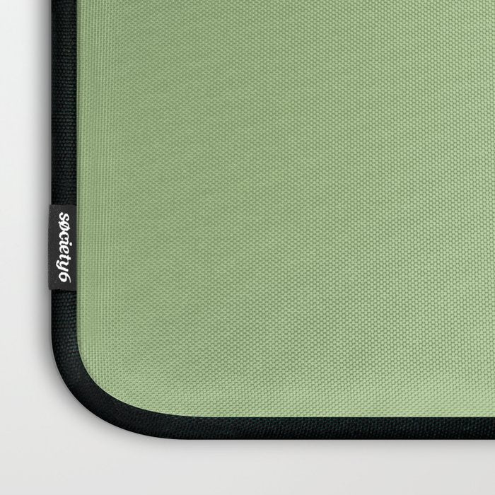 Solid Light Sage Green  Laptop Sleeve Gallery Image 3