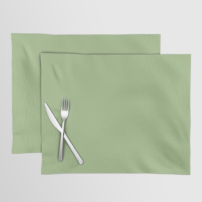 Solid Light Sage Green  Placemat Gallery Image 1
