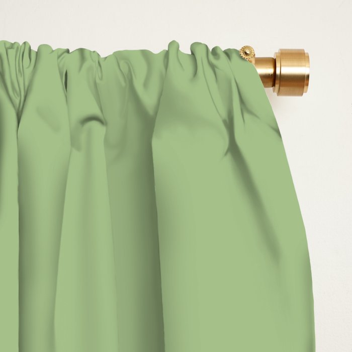 Solid Light Sage Green  Window Curtain Gallery Image 2