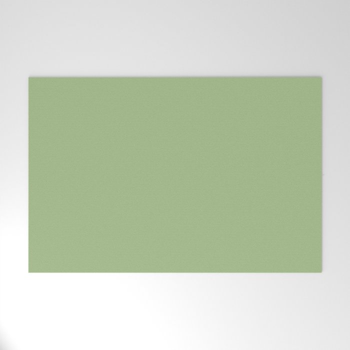 Solid Light Sage Green  Welcome Mat Gallery Image 1
