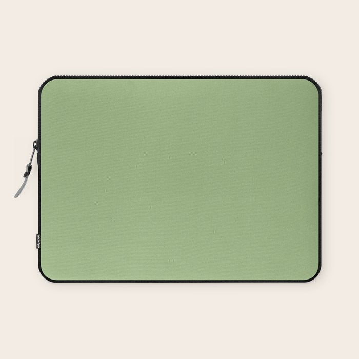 Solid Light Sage Green  Laptop Sleeve Gallery Image 1