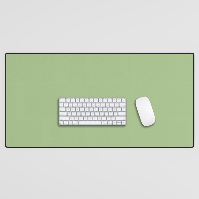Solid Light Sage Green  Desk Mat Gallery Image 1