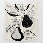 Line Art Pears 4 Wall Tapestry Gallery Image 4