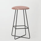 Rustic Abstract Stripes, Terracotta and White Stool Gallery Image 1