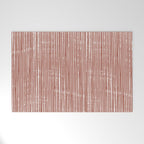 Rustic Abstract Stripes, Terracotta and White Welcome Mat Gallery Image 1
