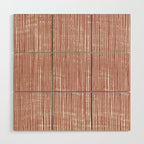 Rustic Abstract Stripes, Terracotta and White Wood Wall Art Gallery Image 1