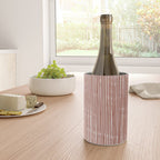 Rustic Abstract Stripes, Terracotta and White Wine Chiller Gallery Image 4