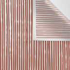 Rustic Abstract Stripes, Terracotta and White Wall Tapestry Gallery Image 3