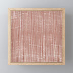 Rustic Abstract Stripes, Terracotta and White Mini Art Print Gallery Image 1