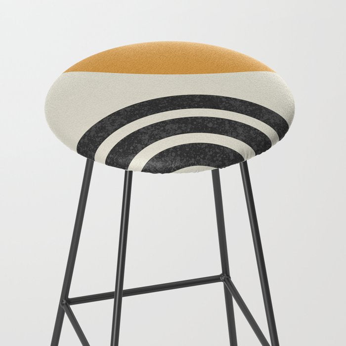 Mid century modern Sun and Rainbow Stool Gallery Image 2