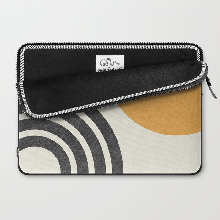 Mid century modern Sun and Rainbow Laptop Sleeve Gallery Image 2