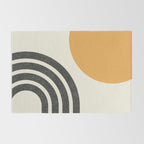 Mid century modern Sun and Rainbow Rug Gallery Image 2