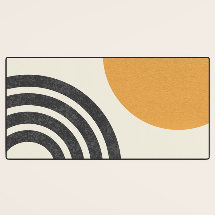 Mid century modern Sun and Rainbow Desk Mat Gallery Image 3