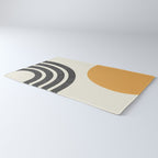 Mid century modern Sun and Rainbow Rug Gallery Image 3