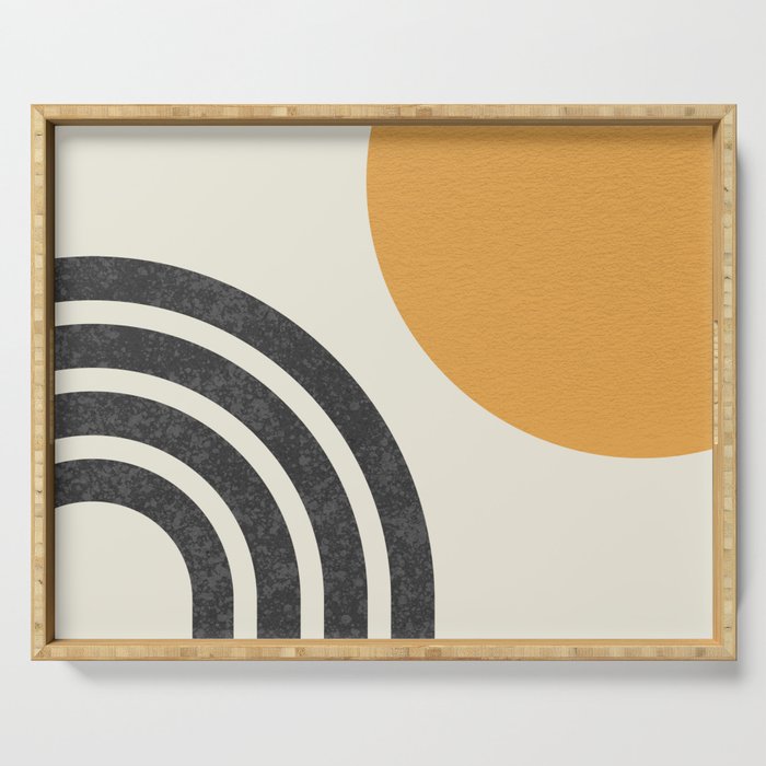Mid century modern Sun and Rainbow Serving Tray Gallery Image 1