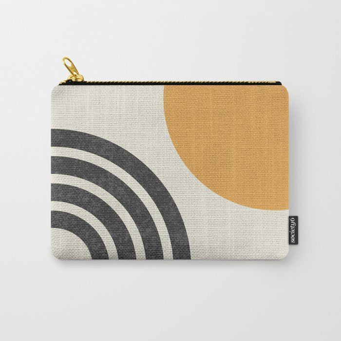 Mid century modern Sun and Rainbow Carry All Pouch Gallery Image 1