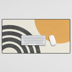 Mid century modern Sun and Rainbow Desk Mat Gallery Image 1