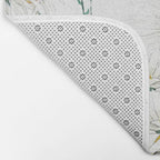 white margaret daisy horizontal watercolor painting Bath Mat Gallery Image 2