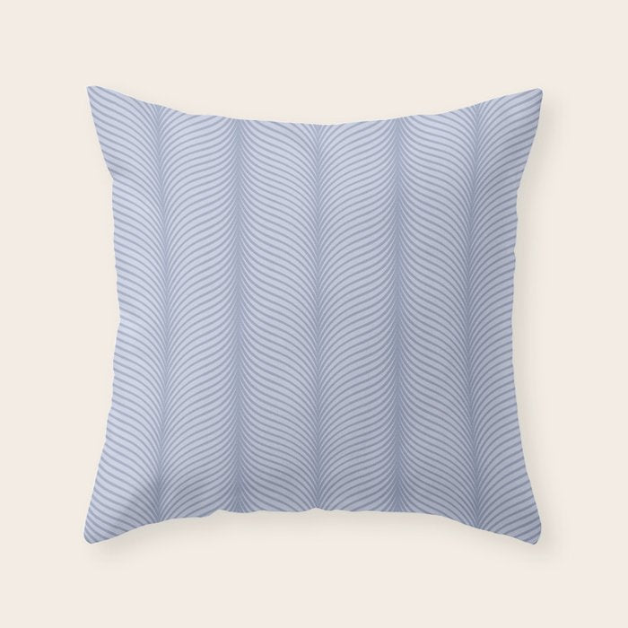 Elysian XI Sky Blue Throw Pillow Gallery Image 1